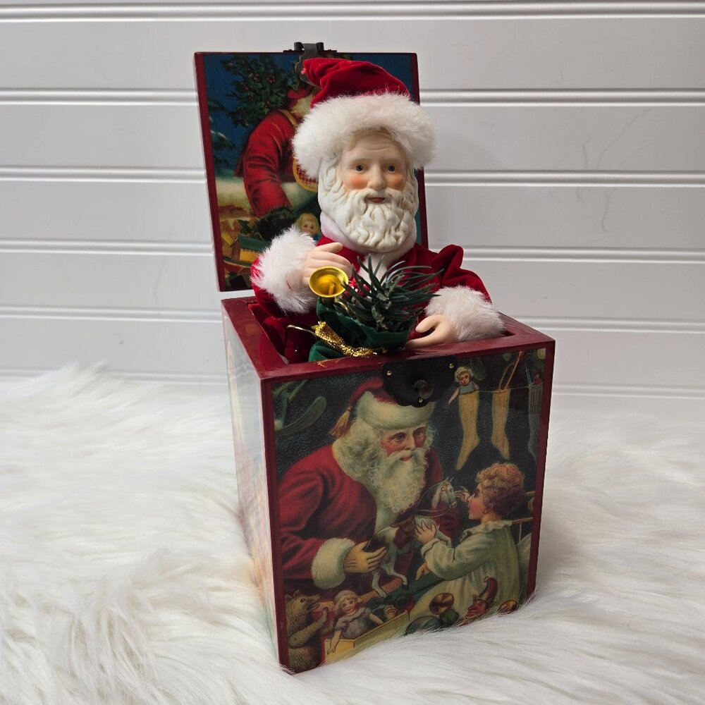 VTG Enesco St. Nicholas circa 1909 Santa Jack in the Box Taiwan Cantique de Noel